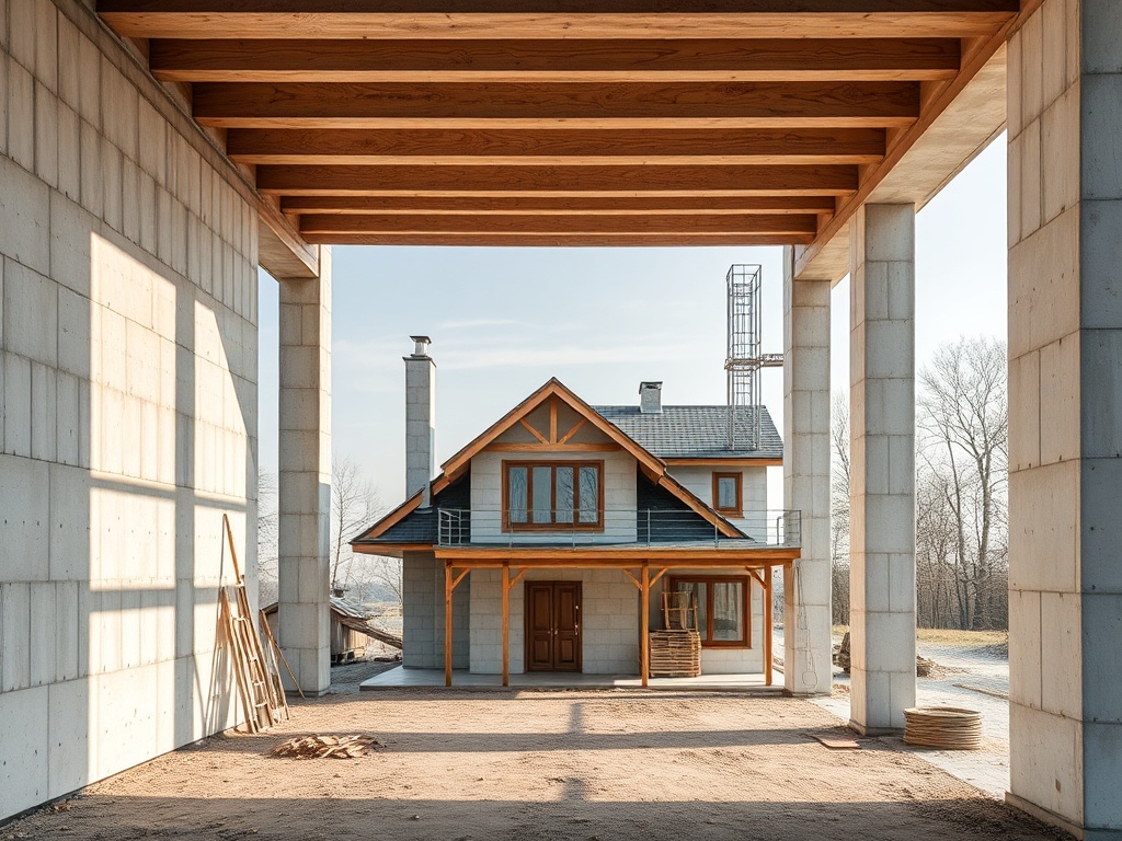 СТРОЙКА-КОРП | Ленточный фундамент мелкого заложения для брусового дома